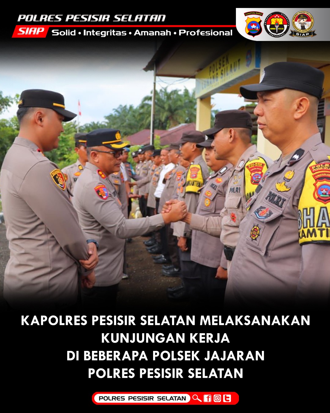 Kunjungan Kerja Kapolres Pesisir Selatan ke Polsek-Polsek Jajaran.