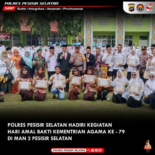 Polres Pesisir Selatan Hadiri Kegiatan Hari Amal Bakti Kementerian Agama ke 79 tahun 2025.