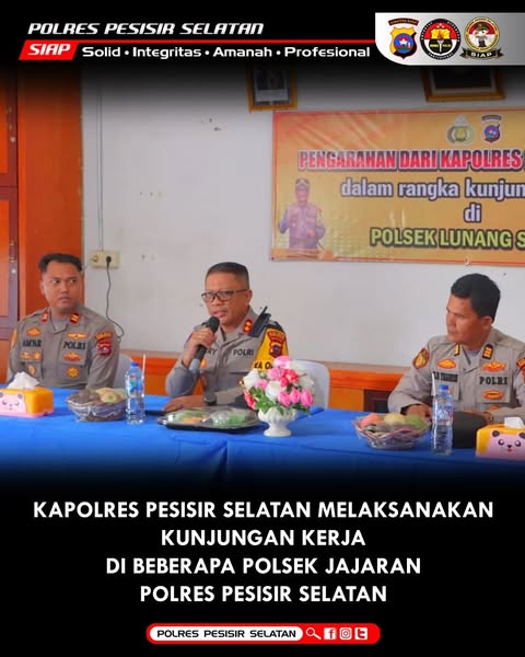 Kunjungan Kerja Kapolres Pesisir Selatan ke Polsek-Polsek Jajaran.