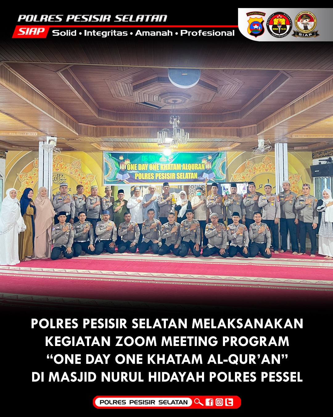 Polres Pesisir Selatan Ikuti Zoom Meeting Program 