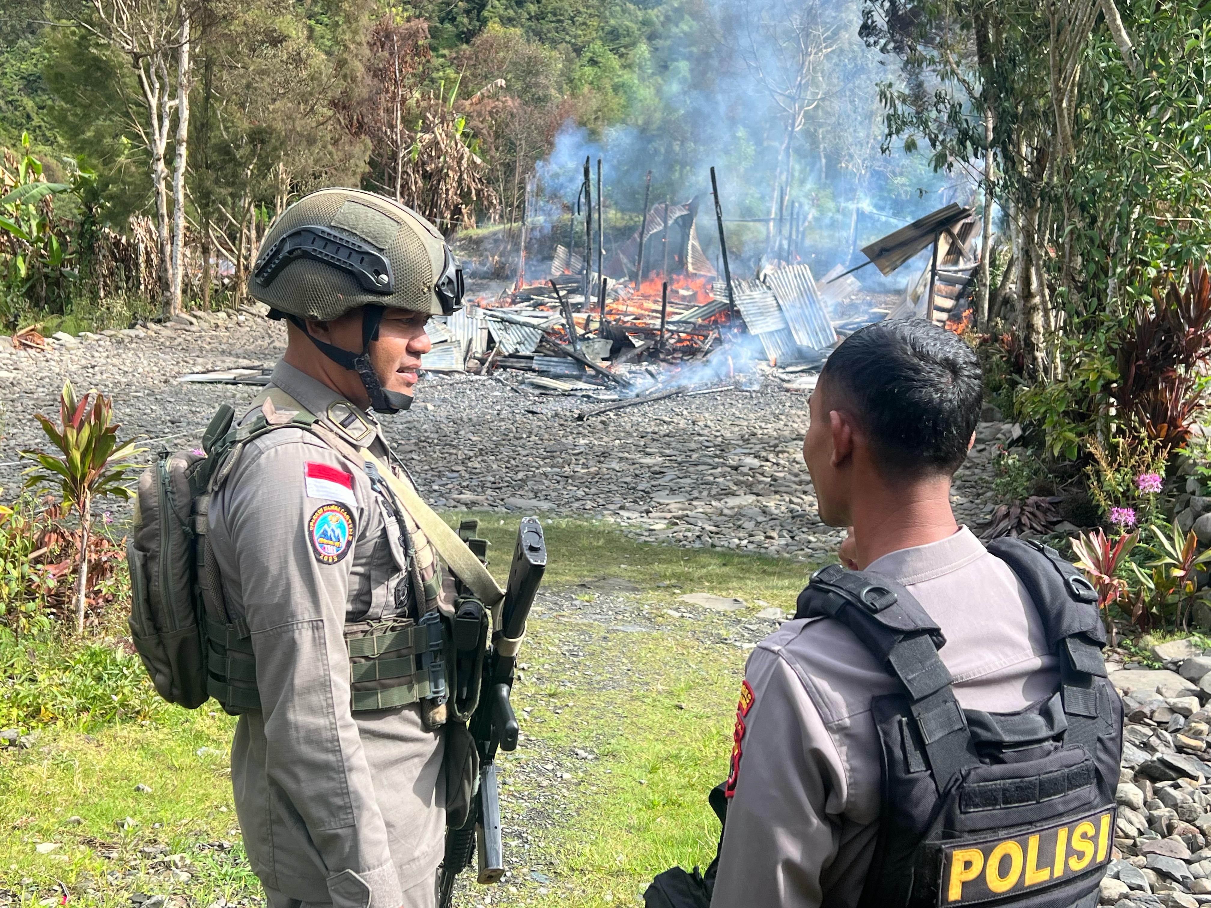 Rumah Kosong di Puncak Jaya Dibakar, Aparat Lakukan Penyelidikan