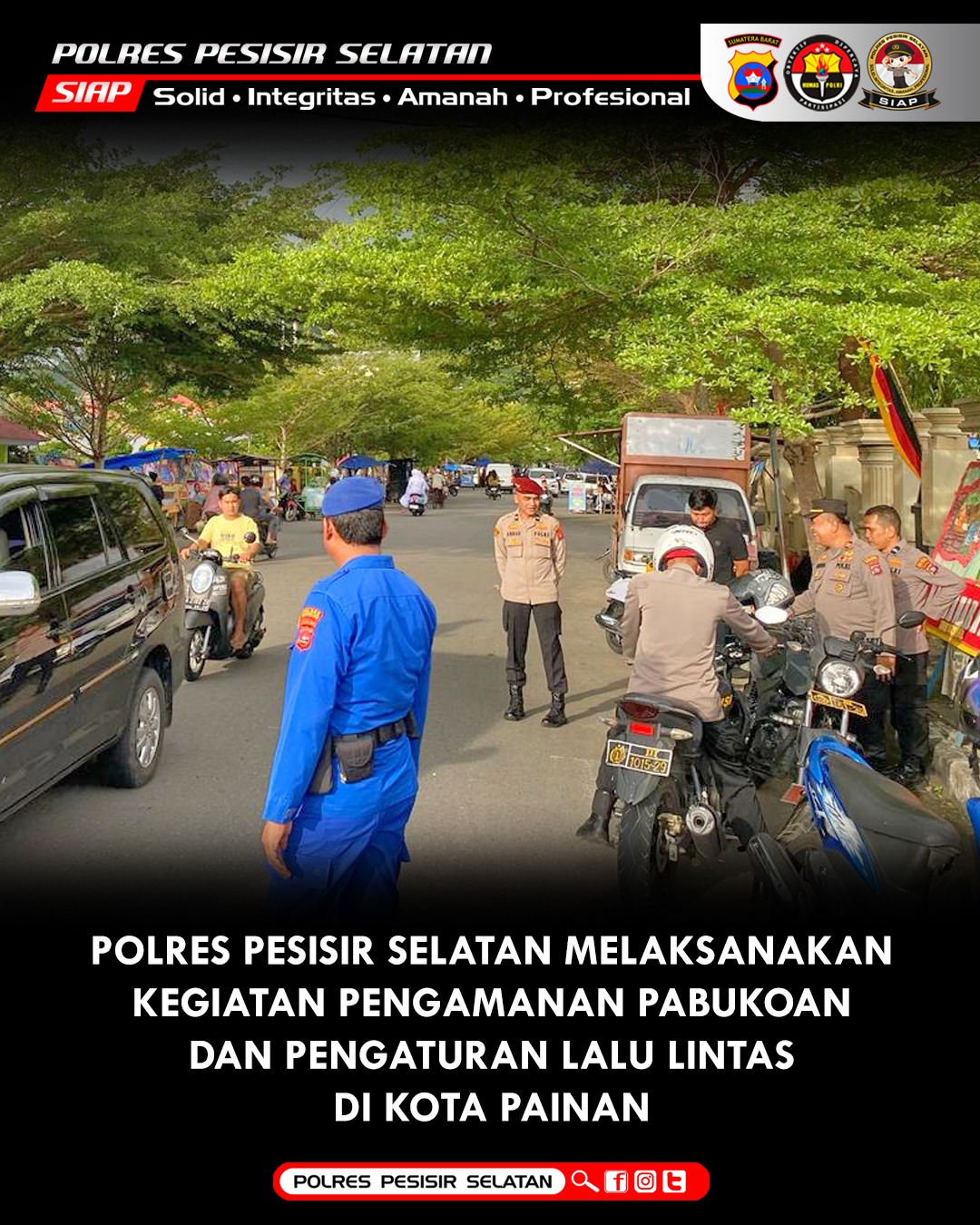 Patroli Sore Hari jelang waktu berbuka dan Pengamanan Ibadah Tarawih, Upaya Polres Pessel Ciptakan Kenyamanan Warga Saat Ramadhan  Polres Pessel - Menjelang waktu berbuka puasa, aktivitas masyarakat di Kota Painan semakin meningkat.