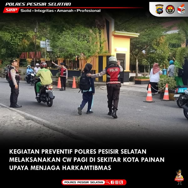 Pelayanan Prima Kepada Masyarakat, Kegiatan KRYD Dilaksanakan Oleh Sat Samapta Polres Pesisir Selatan.