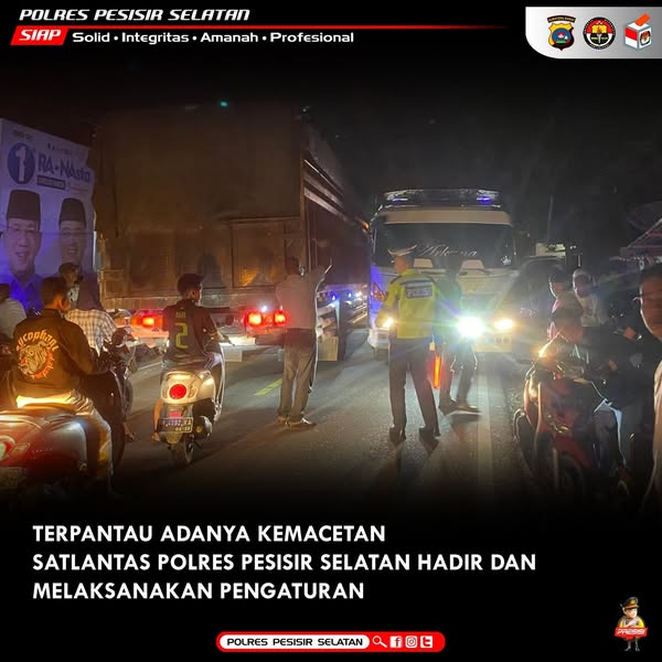Pengaturan Lalu Lintas Di Jalan Rawan Macet, Bentuk Pelayanan Sat Lantas Polres Pesisir Selatan Kepada Masyarakat.