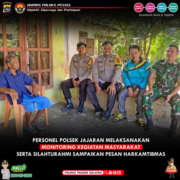Terus Bersinergi Untuk Kesejahteraan dan Kenyamanan Masyarakat Polsek Jajaran Polres Pessel Gandeng Stakeholder Terkait