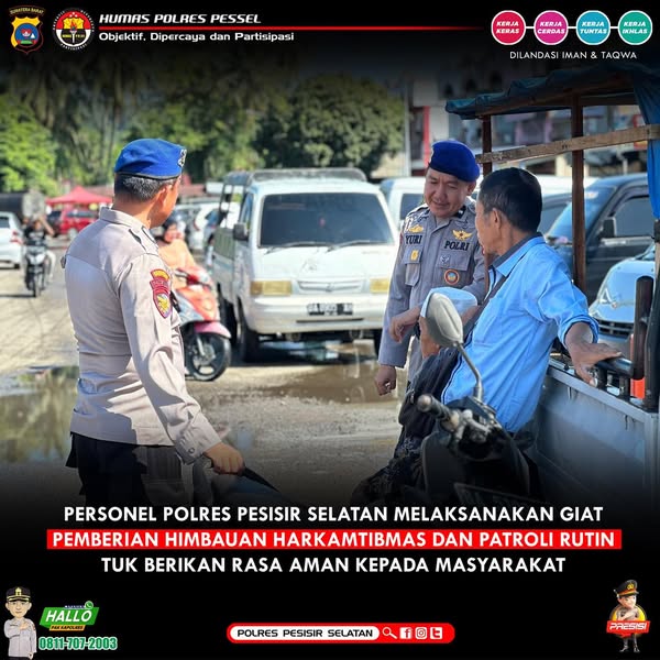 Demi Menjaga Kamtibmas Tetap Kondusif Polres Pessel Siagakan Tim B Antisipasi Gangguan Keamanan