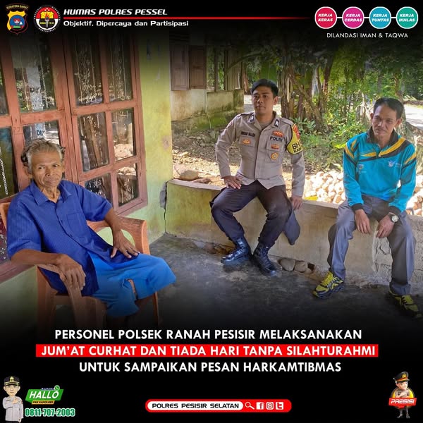 Pendekatan Kepolisian Melalui Bhabinkamtibmas Polsek Ranah Pesisir Guna Serap Aspirasi Kamtibmas