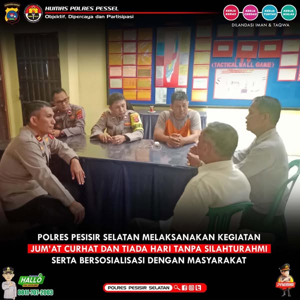 Sambang Para Bhabinkamtibmas Polsek Jajaran Polres Pessel Guna Antisipasi Gangguan Kamtibmas di Nagari Binaannya