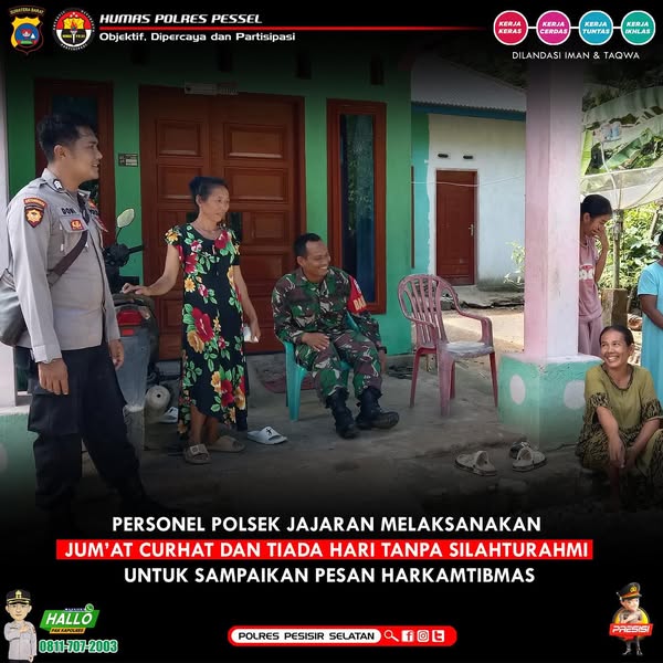 Soliditas Bhabinkamtibmas Polres Pessel Bersama Babinsa Dalam Menjaga Harkamtibmas