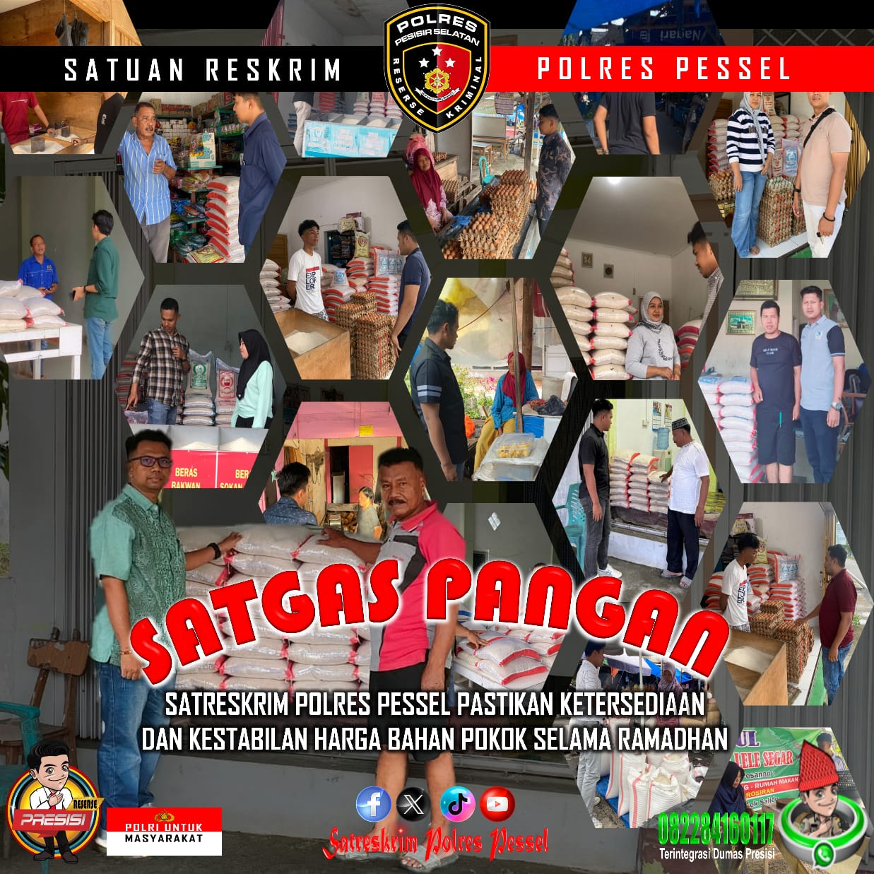 Satgas Pangan Polres Pesisir Selatan terus memastikan ketersediaan dan kestabilan bahan pokok penting selama Ramadan 1446 H. 