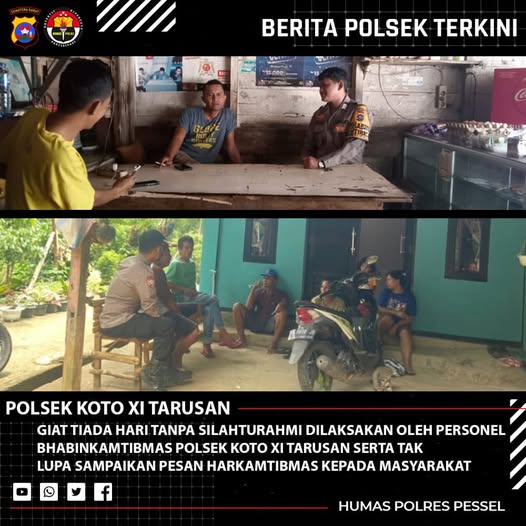 Jalin Kemitraan Dengan Masyarakat Bhabinkamtibmas Polsek Koto XI Tarusan Laksanakan Rutinitas Sambang Nagari