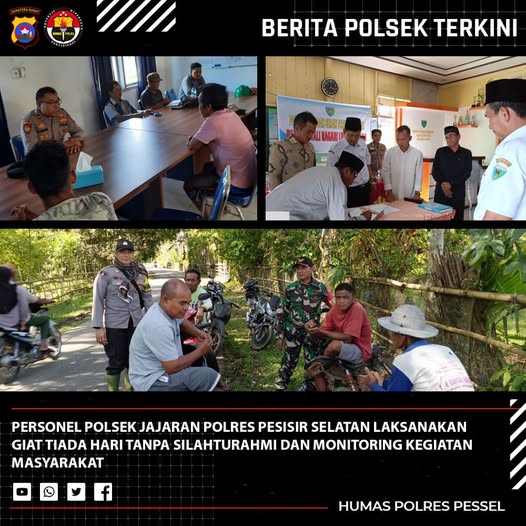 Agar Masyarakat Merasakan Kehadiran Polri, Polsek Linggo Sari Baganti dan Polsek Lunang Silaut Arahkan Personel Turun Langsung Kelapangan Bina Kamtibmas