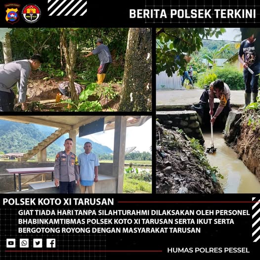 Bangun Cooling System Ini Yang di Lakukan Bhabinkamtibmas Polsek Koto XI Tarusan