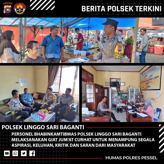 Turun ke Nagari dan Sentra Perekonomian Bhabinkamtibmas Polsek Linggo Sari Baganti Pastikan Keamanan dan Kenyamanan Masyarakat