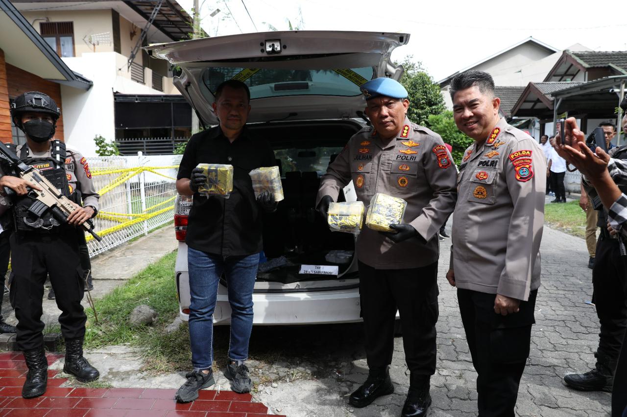 Polda Sumut Gagalkan Peredaran 100 Kg Sabu Dalam Bungkus Kopi, Empat Tersangka dan Dua DPO Terlibat