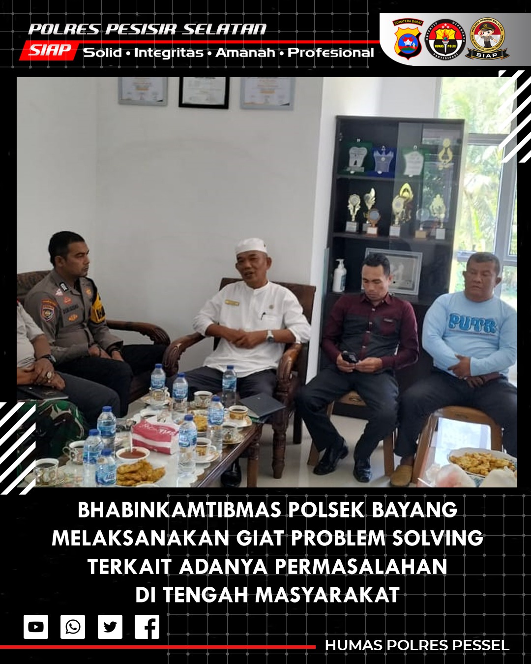 Melalui Problem Solving, Bhabinkamtibmas Polsek Bayang Lakukan Mediasi Sengketa Warga Binaan 