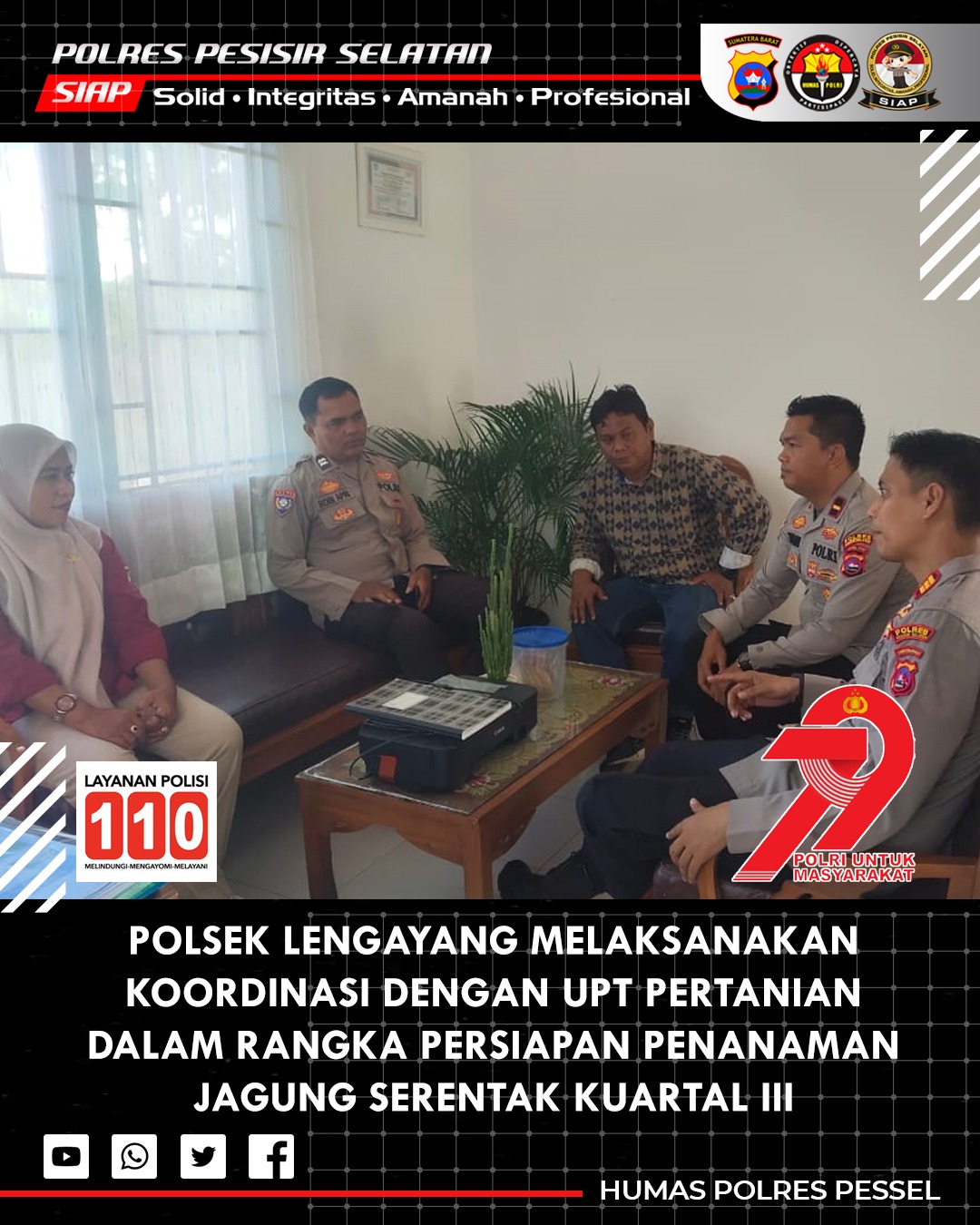 Polsek Lengayang Perkuat Sinergi dengan UPT Pertanian Dukung Ketahanan Pangan Nasional
