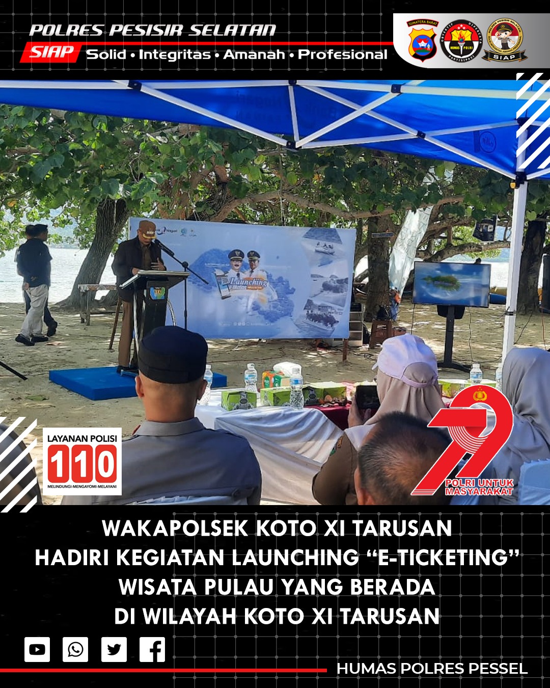 Pulau Soetan Luncurkan E-Ticketing, Polsek Koto XI Tarusan Turut Hadiri Peresmian