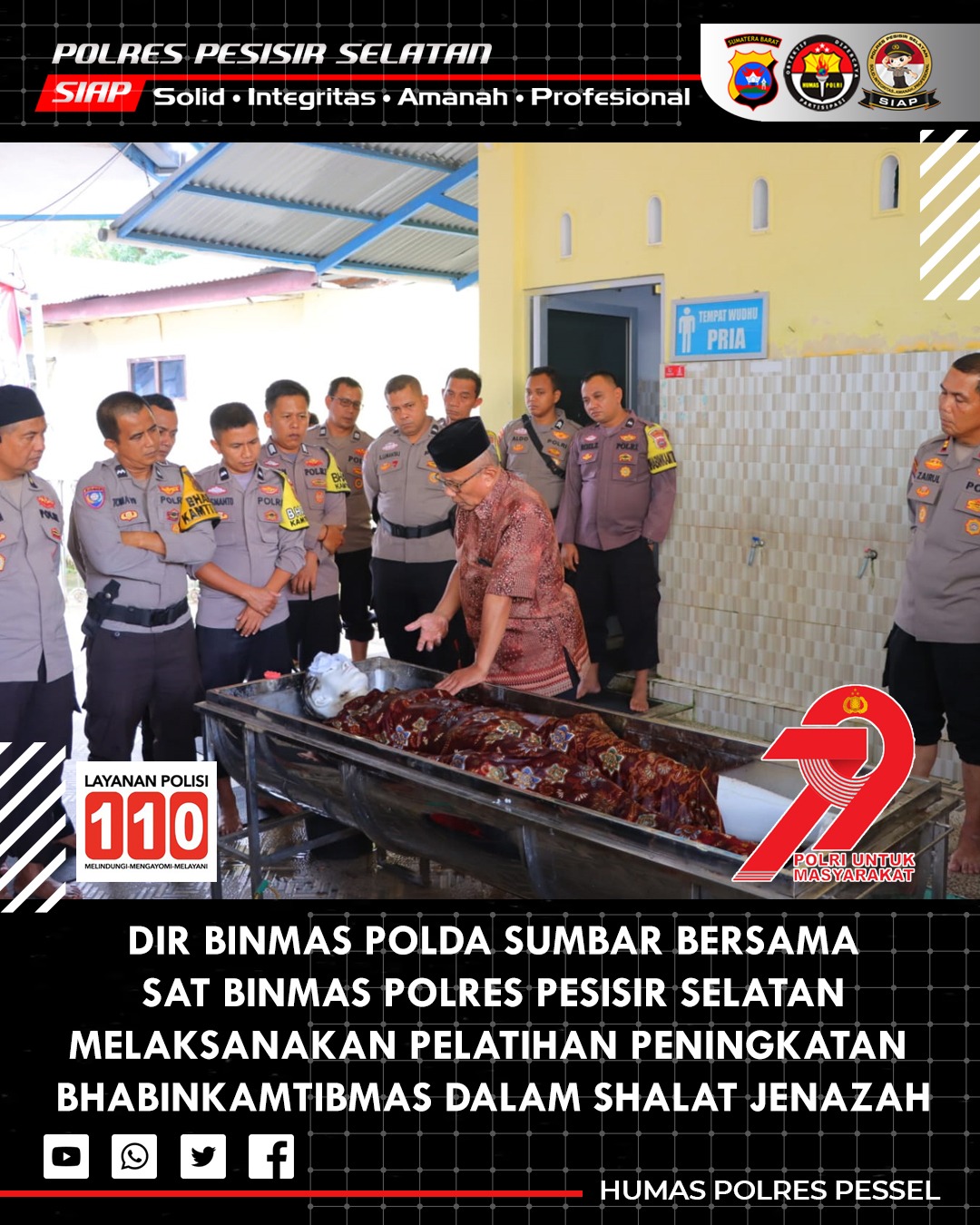Polres Pesisir Selatan Tingkatkan Kapasitas Bhabinkamtibmas dalam Pemulasaraan Jenazah