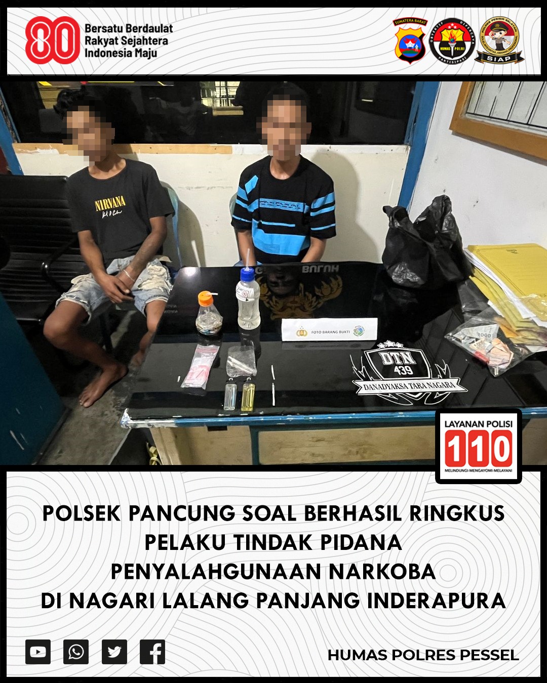 Berawal dari Pengembangan Kasus Curian, Polsek Pancung Soal Tangkap Pelaku Narkoba