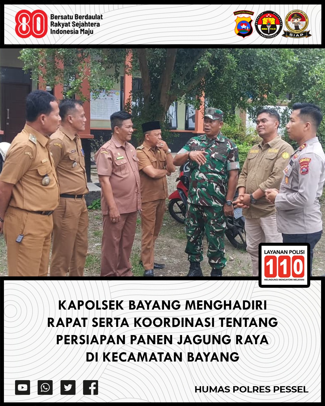 Polsek Bayang Hadiri Rapat Persiapan Panen Raya Jagung, Perkuat Sinergi Lintas Sektor